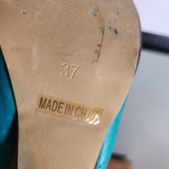 Teal Women's Lace-Up Shoes - Picture 7 of 8